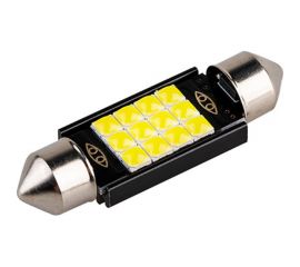 Автолампа SKYWAY диод T11(C5W) 12V 12SMD диодов 1-конт. 39мм, белая салон S08201491 