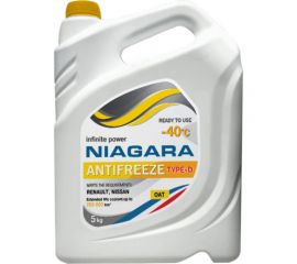 Охлаждающая жидкость NIAGARA Антифриз Type-D 40, желтый, 5 кг 13001004059 