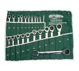 Набор накидных ключей с трещоткой Dreamcar зеленый, 6-32, 22 шт. DC-000-0694148 