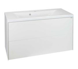 Подвесная тумба Toppus SILK 100 с умывальником Premier, белый матовый 9811.003 