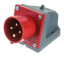 Стационарная вилка IEK 514 3Р+РЕ 16А 380В IP44 PSR52-016-4 