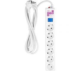 Фильтр-удлинитель Power Cube 3м 6розеток, белый 16А, 3х1,5мм2, SPG6-16-3М 