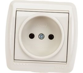 Розетка Lezard NATA без заземления, керамика, кремовый 710-0300-121 