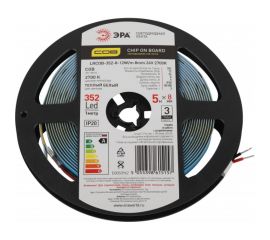 Светодиодная лента ЭРА LRCOB3528 12W/m 8mm 24V 2700K 3year белая, 5 м Б0053962 