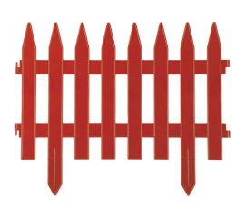 Садовое ограждение ПОЛИМЕРСАД Забор декоративный №1, терракотовый, 7 шт. ПС-ЗД1-терракот 