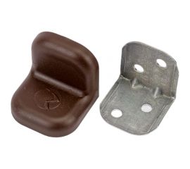 Крепежный уголок с пластиковой крышкой Tech-Krep 20x28 орех 4 шт. пакет 148286 