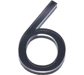 Дверная цифра 6 Brante LOFT 60 мм, чёрная 150176 