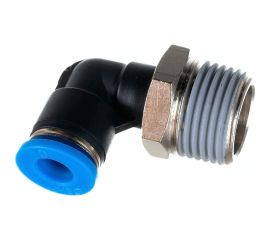 Фитинг цанговый угловой с наружной резьбой 3/8M для трубки диаметром 6 мм SHPI PL 06-R03 