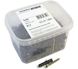 Набор крепления плинтусов дюбель ус Качественный КРЕПЕЖ 6x30, 120 шт 0501101 КЧ 