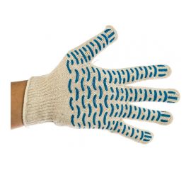 Трикотажные перчатки Россия ПВХ-покрытие Волна, 10 класс 67777 