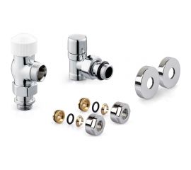 Термостатический набор для радиатора ROYAL THERMO Design Pro осевой, хром, 15 мм НС-1458114 