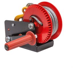 Ручная малая лебедка ЦМК ЛРМ-1,5(500) барабанная, трос 6.2 мм х 10 м L0022 