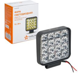 Светодиодная фара Airline квадратная, 16 LED рассеянный свет, 16 Вт, 83х83х22, 12/24 В ALED018 