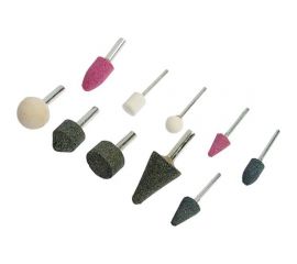 Набор шарошек абразивных (10 шт; хвостовик 3 и 6 мм) ТУНДРА 1935901 
