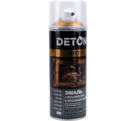 Аэрозольная эмаль DETON металлик, золотой декор ART 520 мл 126925 