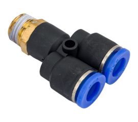 Фитинг цанговый Y-образный трубка 8 мм, внешняя резьба 1/4"" Pegas pneumatic 5704 
