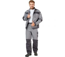 Костюм Эксперт Спецодежда Финикс, серый/темно-серый, р. 52-54, рост 182-188 6446000039284 