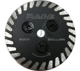 Диск алмазный 50 мм, турбо, с фланцем М14 rage by VIRA 603124 