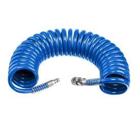 Воздушный спиральный шланг ЗУБР с фитингами рапид, 10 м, 6x8 мм, 15 бар 6473-10 