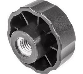 Ручка-барашек Tech-Krep пластик, D42, с внутр. метал. резьбой M8, черный 144189 