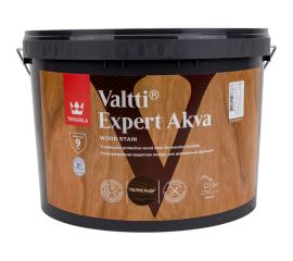Лазурь TIKKURILA VALTTI EXPERT AKVA высокоэффективная защитная, полуматовая, палисандр 9л 700009600 