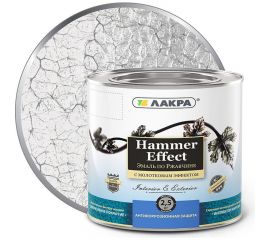 Эмаль с молотковым эффектом Лакра серебро, 2.5 кг Лк-00004950 
