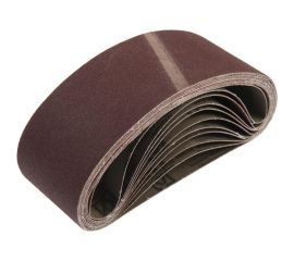 Лента абразивная бесконечная на тканевой основе (10 шт; 75х457 мм; Р100) ТУНДРА 1300821 