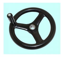 Маховик TLX 160x16x38x5мм DxdxHxb с 3-мя спицами, бакелит с ручкой 65919 