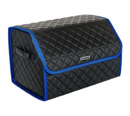 Сумка-органайзер в багажник Vicecar синяя нить/темно-синий кант, логотип HONDA VC733_темносиний 