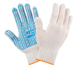 Трикотажные перчатки с ПВХ Фабрика перчаток, хб люкс, 7.5 класс, 5 нитей, белые 5-75-ЛЮ-БЕЛ-(XL) 
