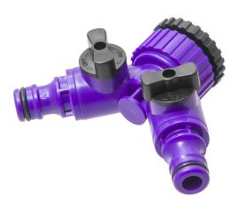 Распределитель 2-х канальный с внутренней резьбой 3/4""-1"", пластик MasterProf ДС.070882 