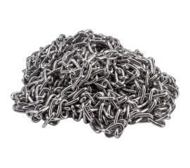 Нержавеющая цепь KREPFIELD 5x18,5 мм, DIN 766, А2, сварная, короткозвенная, 12 м 766А2ЦЕПЬ5ММ-12 