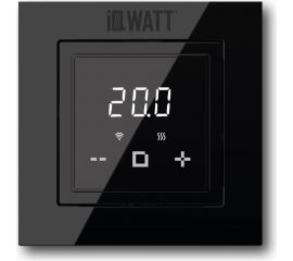 Терморегулятор для теплого пола IQWATT IQ THERMOSTAT D Wi-Fi с Wi-Fi, программируемый, черный 420 