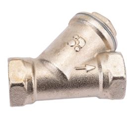 Сетчатый фильтр БАЗ никелированный Ду15 А50 угловой БАЗ.Ф.А50.15.Н 