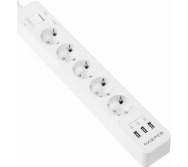 Сетевой фильтр Harper удлинитель UCH-550 White H00003206 