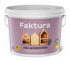 Водорастворимый лак-антисептик FAKTURA орех 2,7л О02524 