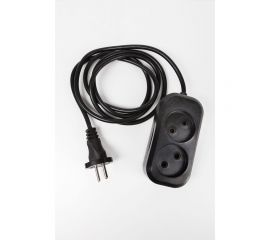 Сетевой удлинитель МПП УДЛИНИТЕЛЬ У-2-5, 1300 Вт, 6А, 2гнезда, 5 м, без заземления, черный, ПВС, 2x0,75 999000000003502 
