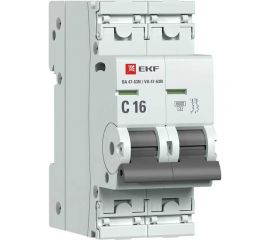 Автоматический выключатель EKF 2P 16А (C) 6кА ВА 47-63N PROxima M636216C 