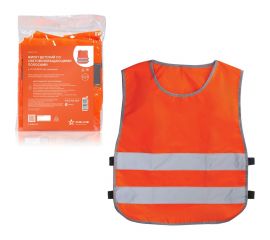 Детский жилет со светоотражающими полосами Airline р. 30-34 58х51 см, оранжевый ARW-CV-03 