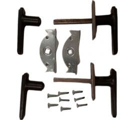 Комплект 2-х сторонних дверных ручек в теплицу АКТИВАГРО.РФ 030 