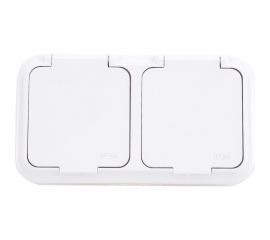 2-местная розетка Bylectrica ОУ IP44, серия Прочие изделия, белый, РА16-221 