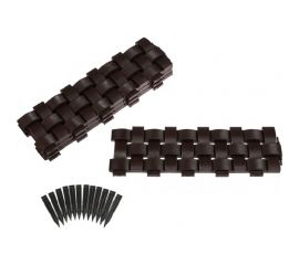 Садовое ограждение МАСТЕРСАД Плетёнка коричневое ПЛТ-корич 