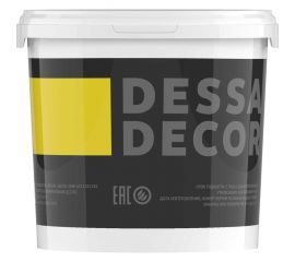 Акриловая краска DESSA DECOR Премьер без шагрени для стен и потолка, 1 кг 705585 