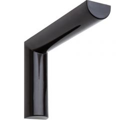 Кронштейн с пластиковой накладкой ALDEGHI LUIGI SPA 124х185/24х38 мм, оцинкованный, цвет: черный 2500PN20 