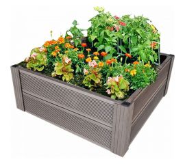 Грядка из ДПК УЛИЧНЫЕ ЛЕСТНИЦЫ Патио 2 Квадрат 29x100x100 см GRD-KVT-2-1010 