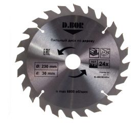Диск пильный по дереву (230х30/25.4 мм; Z24) D.BOR 9K-802302405D 