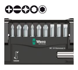 Набор бит Wera 10 предметов 8100-9-899/TZ BIT CHECK WE-056159 