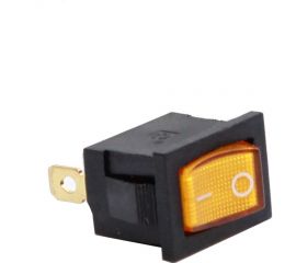 Клавиша Nord-Yada 12V 15А Mini желтая с подсветкой (3контакта) ON-OFF (2шт в упаковке) 905439 