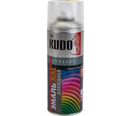 Эмаль универсальная высокопрочная индустриальная алкидная глянцевая KUDO RAL 1018 жёлтый KU-01018 