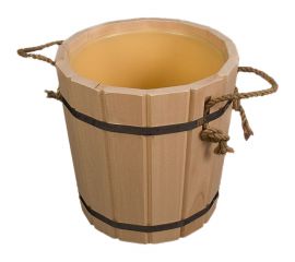 Бондарное ведро с пластиковой вставкой Бацькина баня 13 л 30005 
